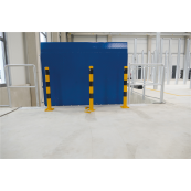 Barrier posts | detachable, removable | yellow / black |  76 mm | without eyelet